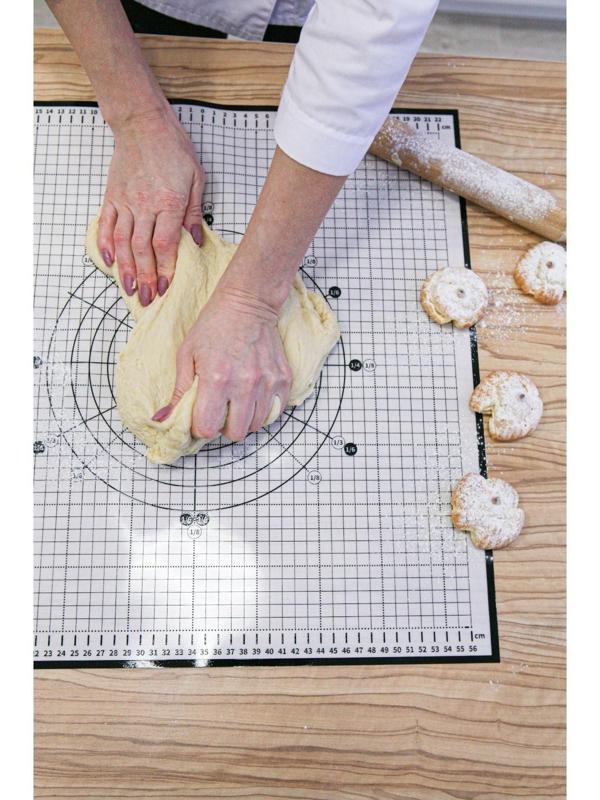 Силиконовый коврик с разлиновкой армированный, 60×50 см