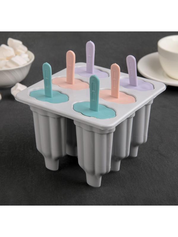 Форма для мороженого «Карусель», 6 ячеек, цвет МИКС