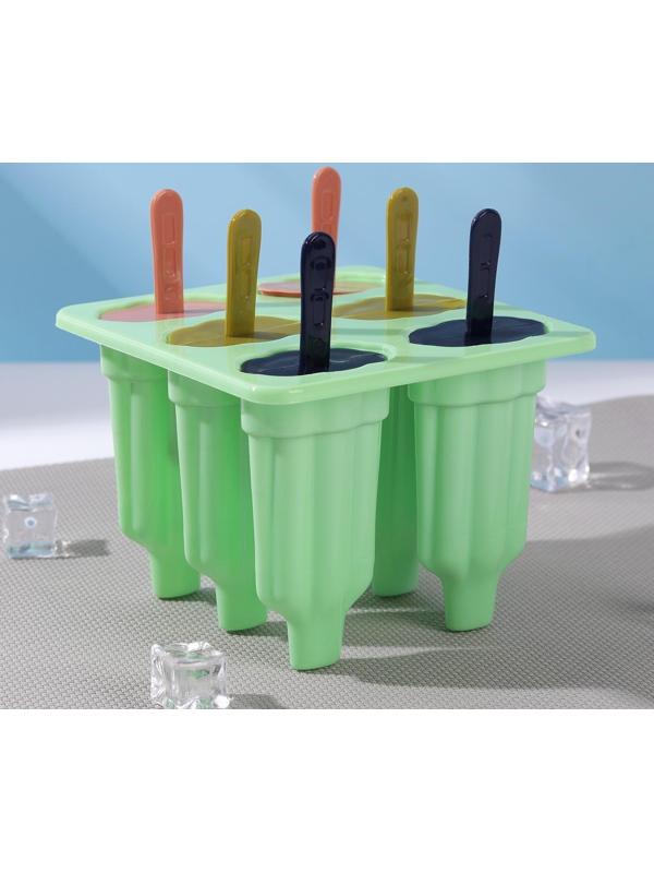 Форма для мороженого «Карусель», 6 ячеек, цвет МИКС