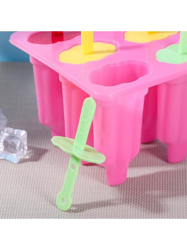 Форма для мороженого «Карусель», 6 ячеек, цвет МИКС