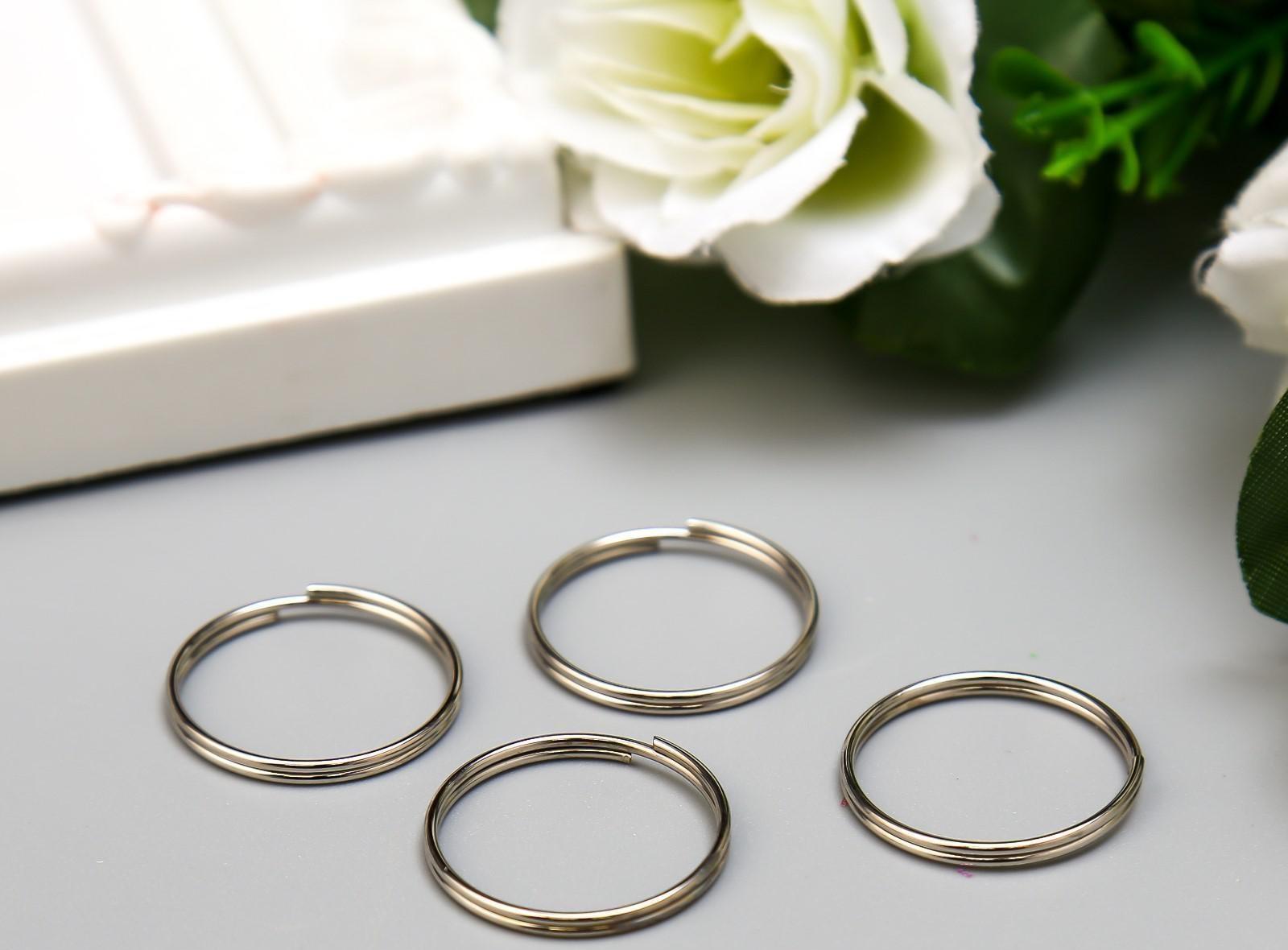 Соединительное кольцо металл серебро 2,2х2,2 см набор 50 шт