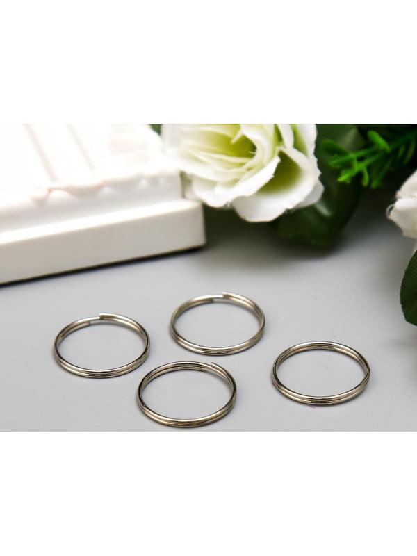 Соединительное кольцо металл серебро 2,2х2,2 см набор 50 шт