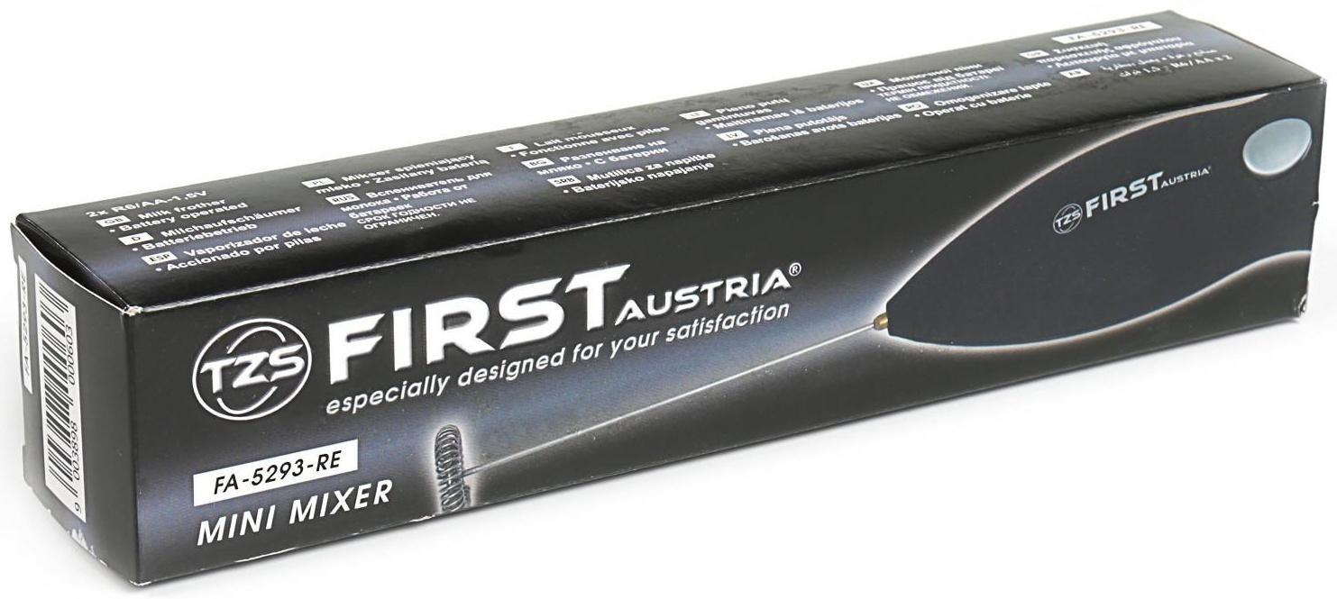 Капучинатор-миксер FIRST FA-5293-RE, питание 2хАА (не в комплекте), красный