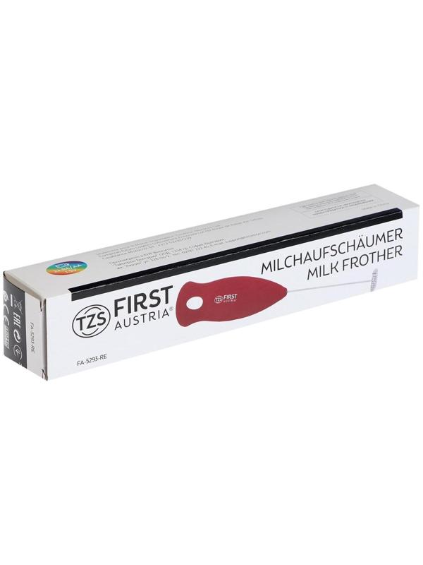 Капучинатор-миксер FIRST FA-5293-RE, питание 2хАА (не в комплекте), красный