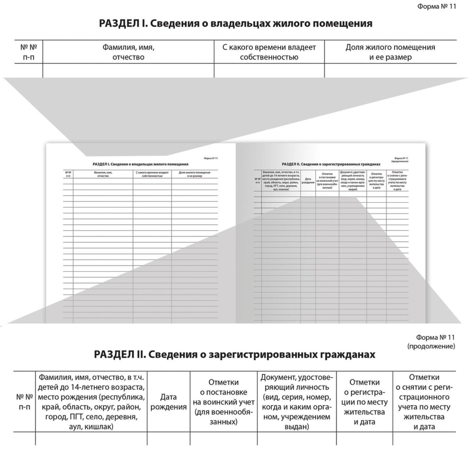Книга домовая № 11, А4, 12 листов BRAUBERG, картонная обложка, блок офсет
