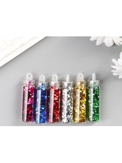 Глиттер набор 6 бутылочек 