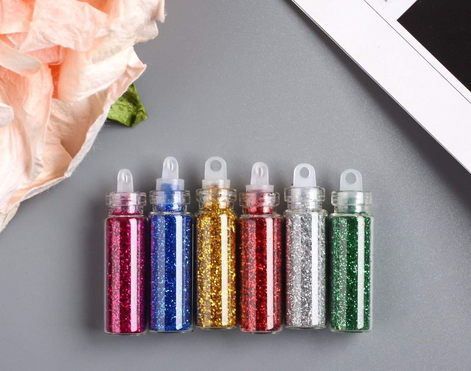 Глиттер набор 6 бутылочек 