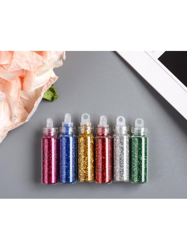 Глиттер набор 6 бутылочек 