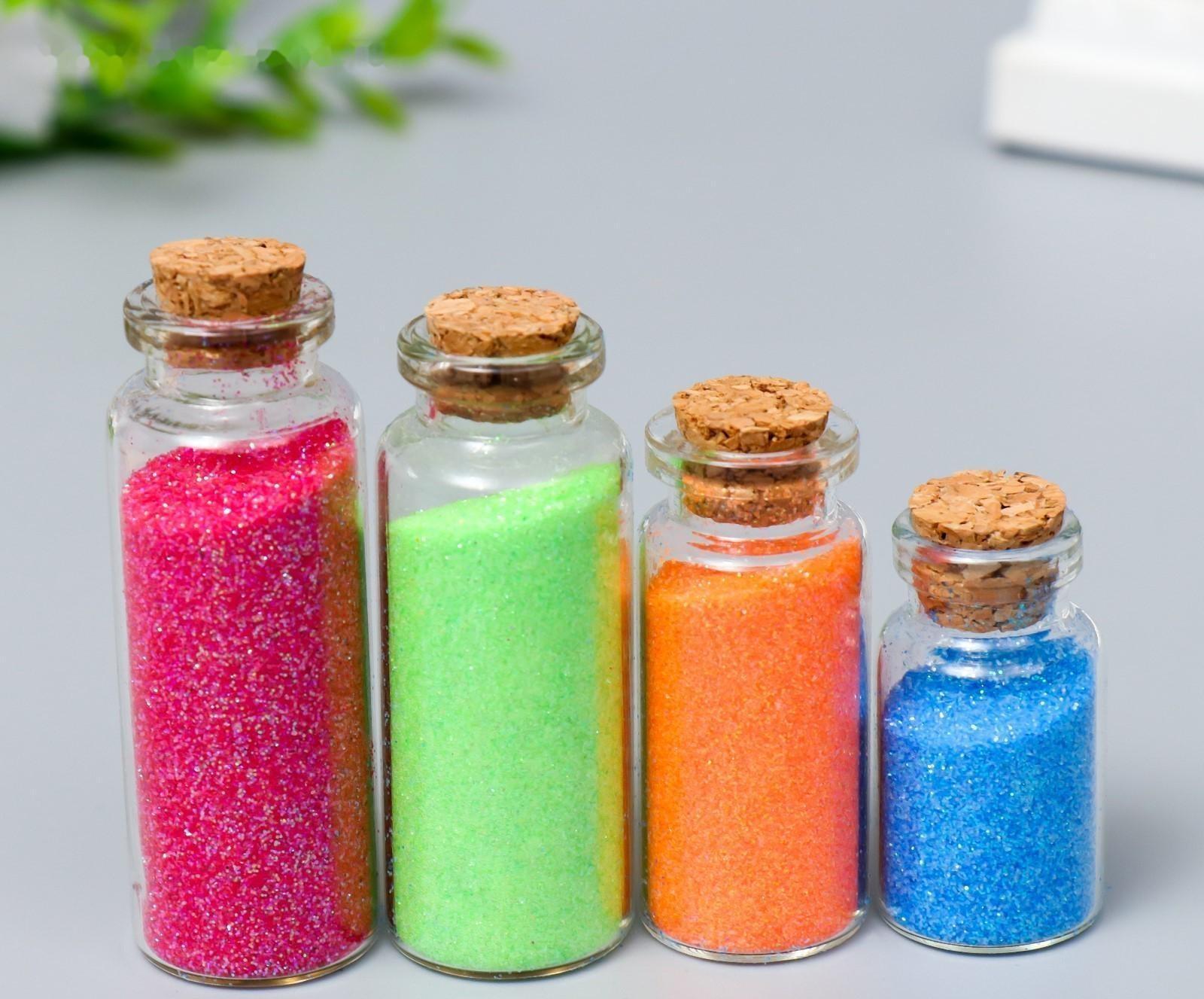 Набор 4 бутылочки с глиттером 