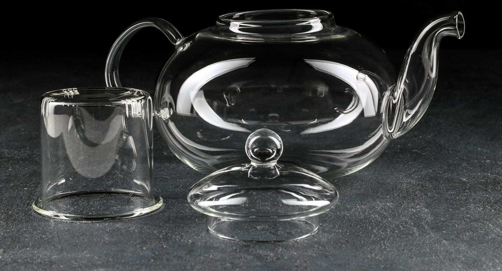 Чайник стеклянный заварочный «Валенсия», 1,2 л, стеклянное сито