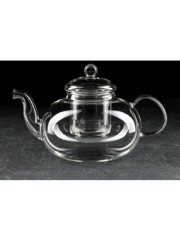 Чайник стеклянный заварочный «Валенсия», 1,2 л, стеклянное сито