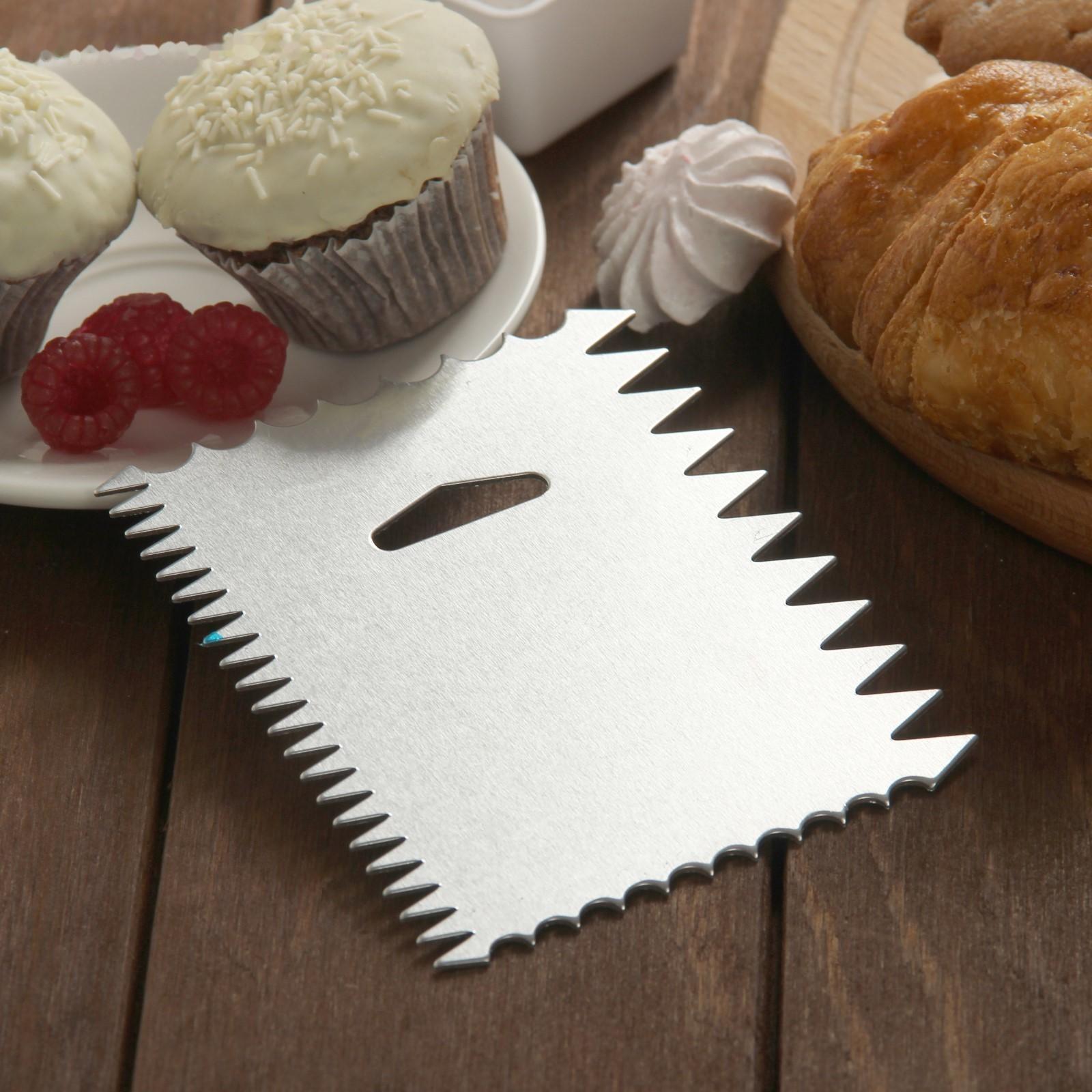 Шпатель кондитерский «Зубчики», 12×10×0,1 см