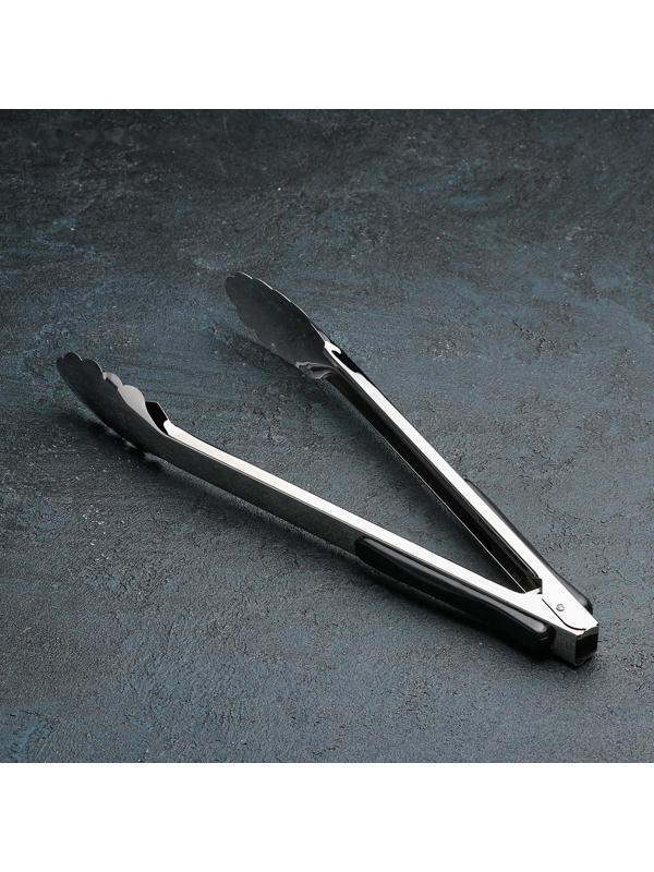 Щипцы кухонные «Универсал», 33 см, с прорезиненной ручкой, цвет МИКС