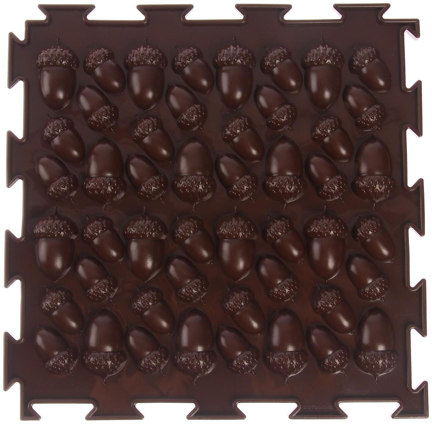 Модульный массажный коврик ОРТОДОН «Желуди», жесткий, цвет МИКС