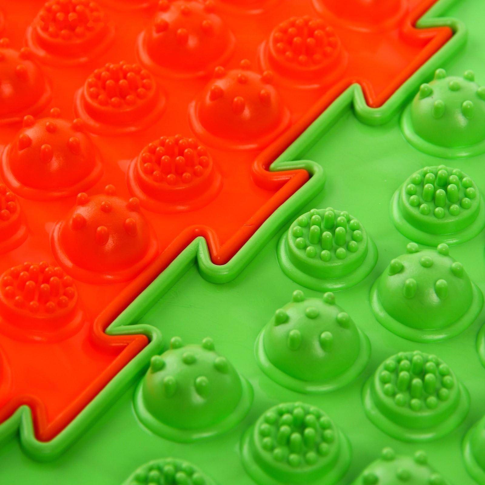 Модульный массажный коврик ОРТОДОН «Колючки», мягкий, цвет МИКС