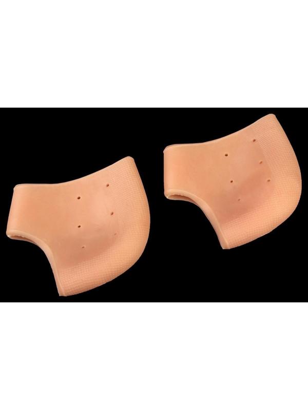 Напяточники для педикюра, силиконовые, увлажняющие, перфорированные, 10 × 10,5 см, ONE SIZE, цвет бежевый