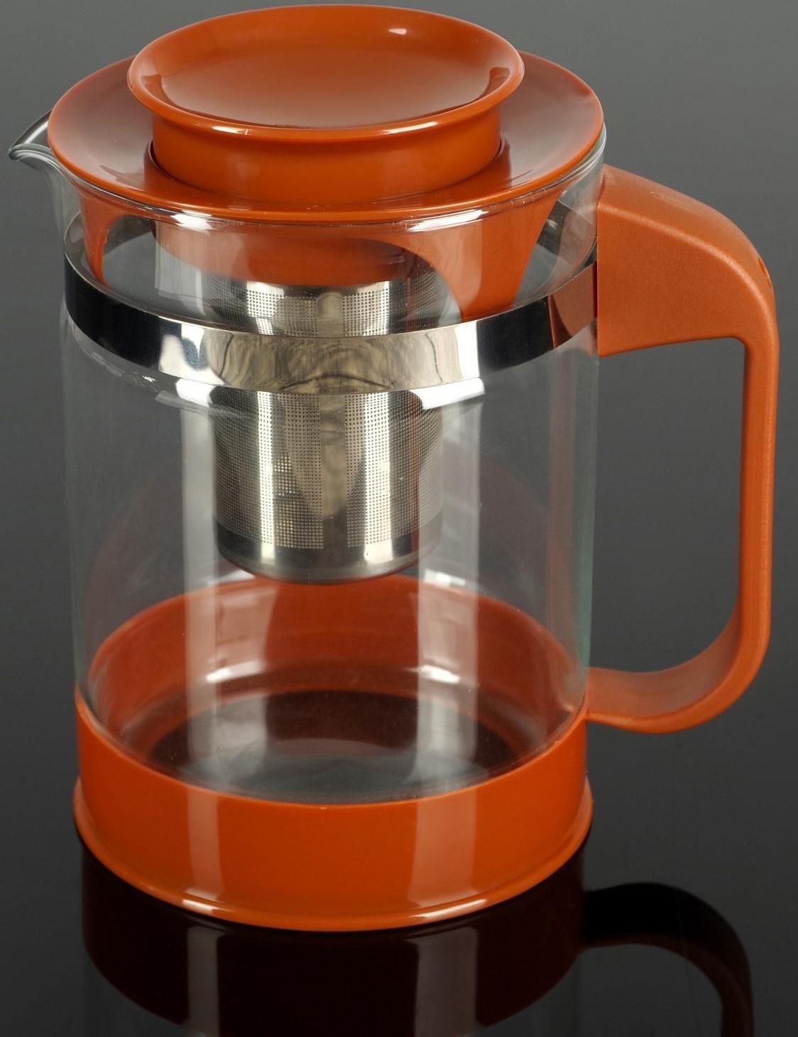 Чайник стеклянный заварочный «Шоколад», 1,25 л, с металлическим ситом