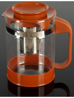 Чайник стеклянный заварочный «Шоколад», 1,25 л, с металлическим ситом