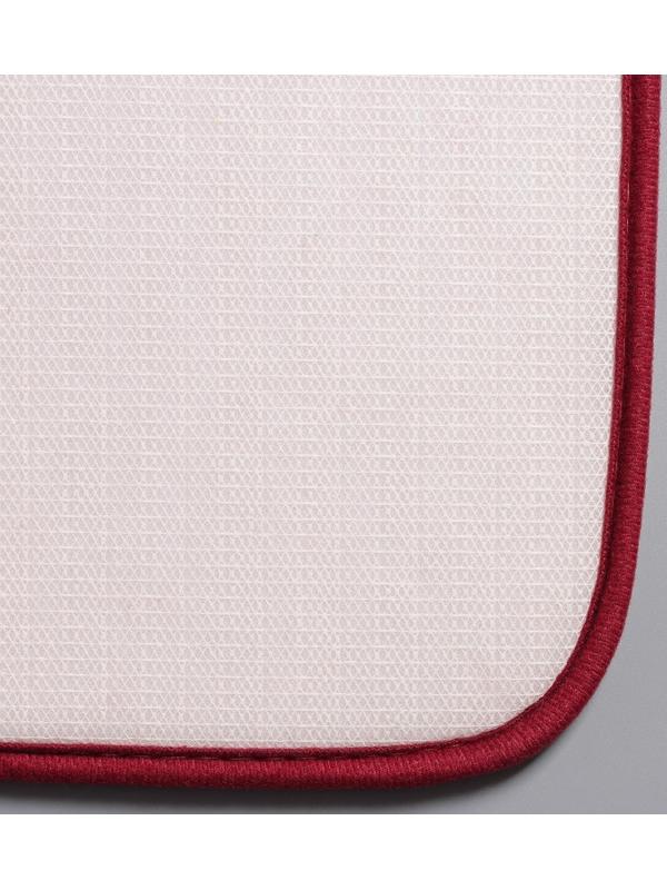 Набор ковриков для ванной и туалета Доляна «Галька, ракушки», 2 шт: 40×50, 50×80 см, цвет бордовый