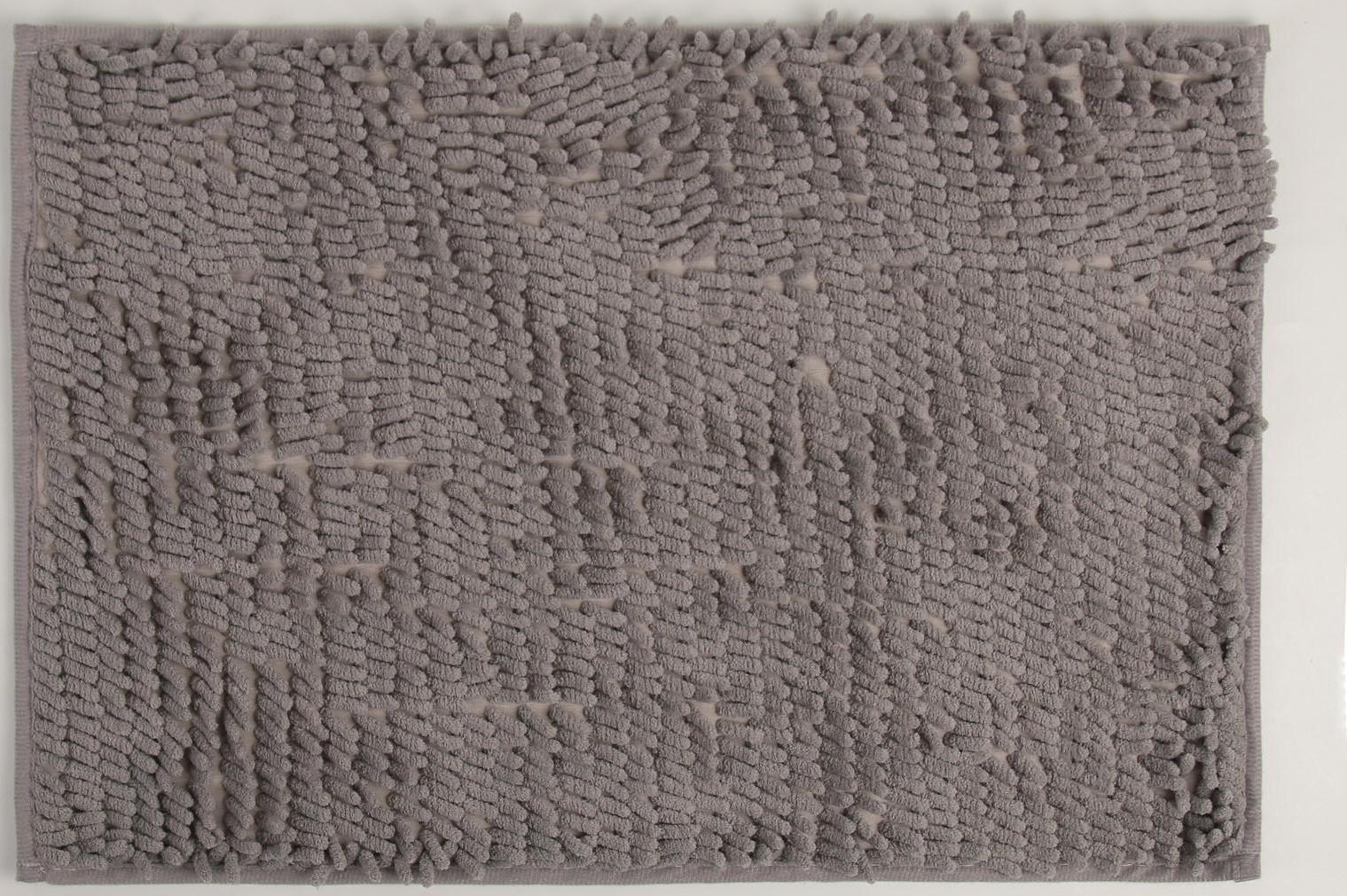 Коврик для ванной Доляна «Букли длинные», 40×60 см, цвет серый