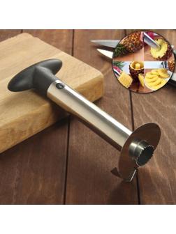 Фигурный нож для ананаса/нарезки фруктов, 9×25 см, цвет черный