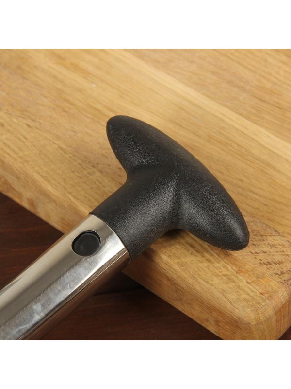 Фигурный нож для ананаса/нарезки фруктов, 9×25 см, цвет черный