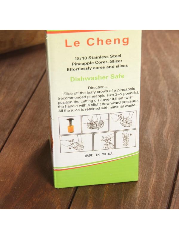 Фигурный нож для ананаса/нарезки фруктов, 9×25 см, цвет черный