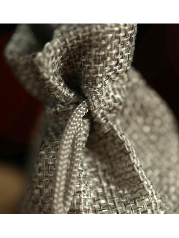 Мешочек подарочный из холщи, серый, 7 х 9 см