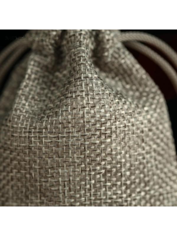 Мешочек подарочный из холщи, серый, 7 х 9 см