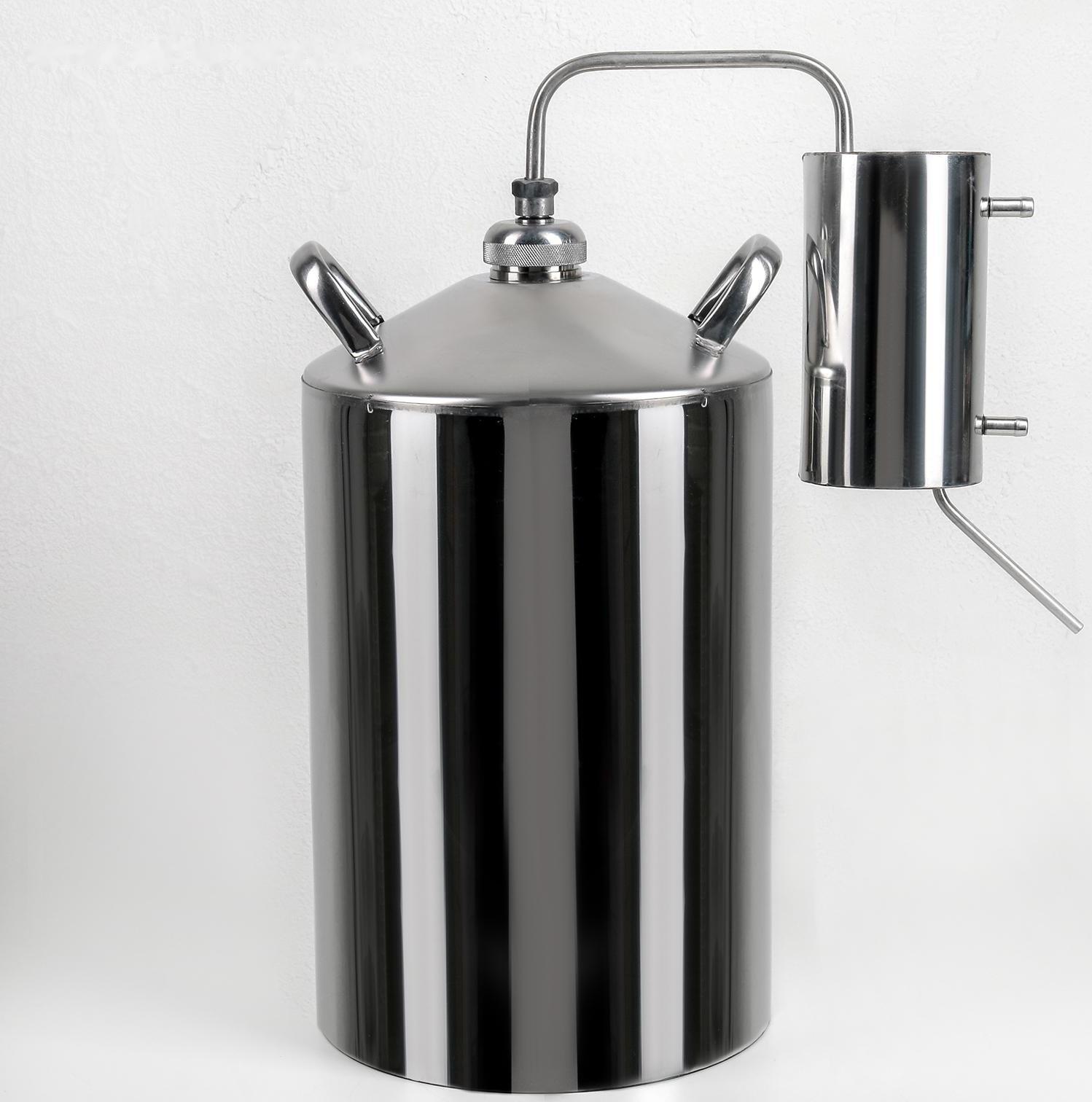 Дистиллятор «Простой», 12 л, горло 4 см, ручки МИКС металл/дерево