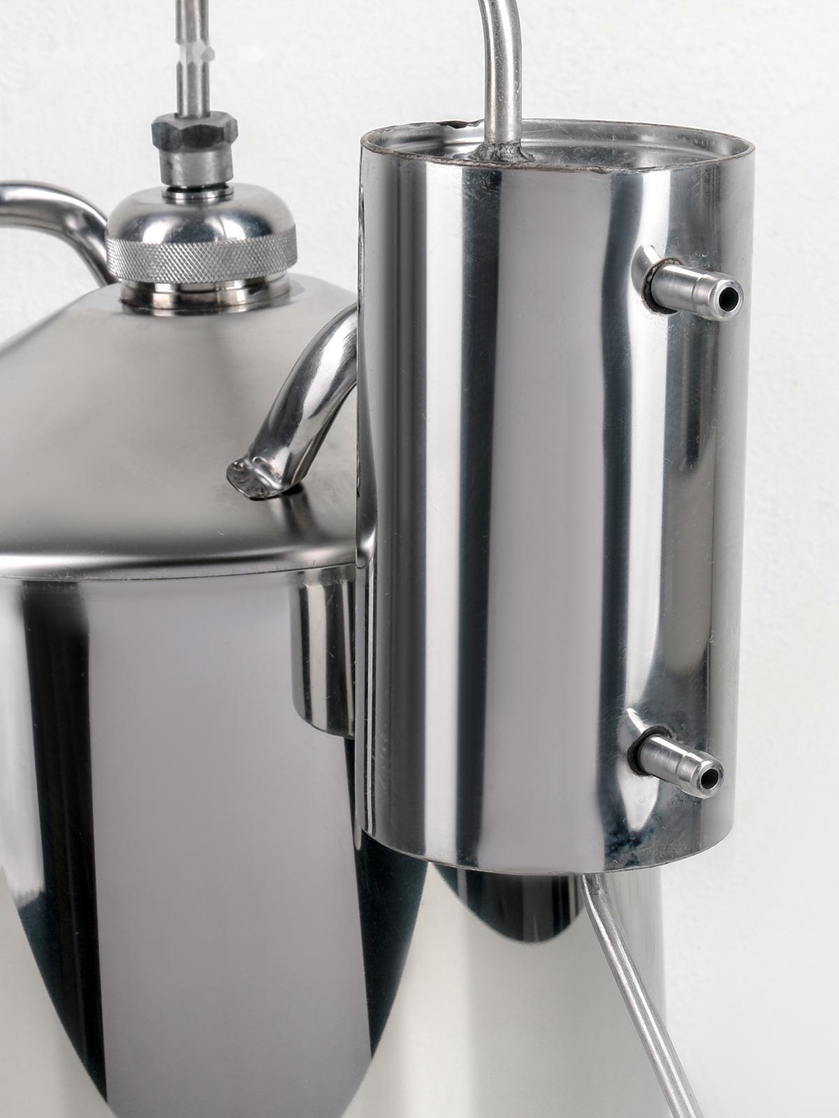 Дистиллятор «Простой», 12 л, горло 4 см, ручки МИКС металл/дерево