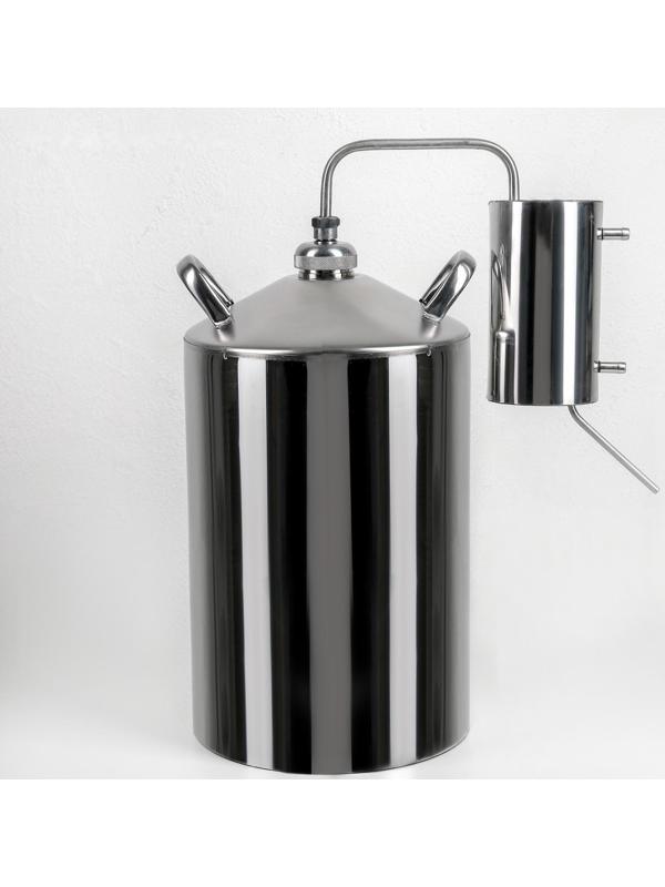 Дистиллятор «Простой», 12 л, горло 4 см, ручки МИКС металл/дерево