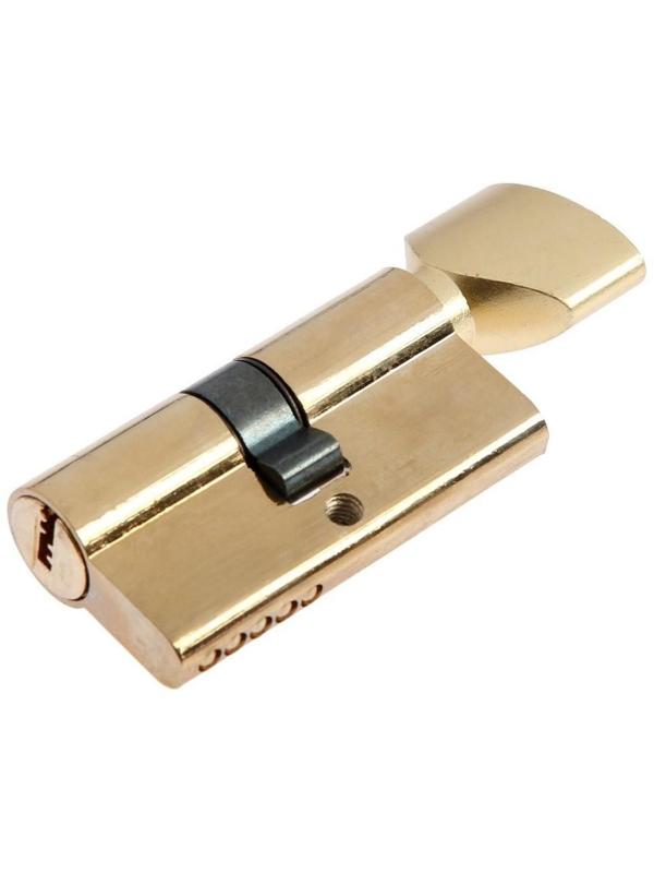 Цилиндровый механизм, 60 мм, с вертушкой, перфор. ключ, 5 ключей, цвет золото