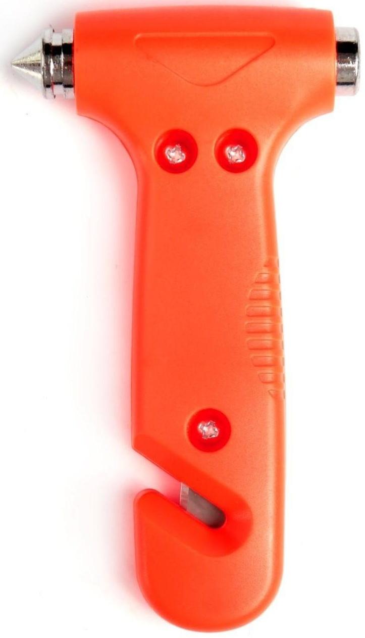 Аварийный молоток с ножом для ремня, 7×12.5 см