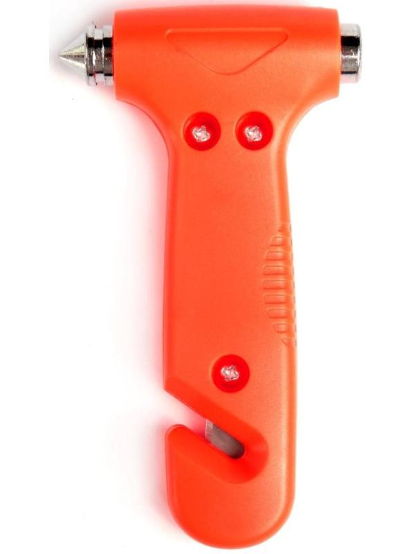 Аварийный молоток с ножом для ремня, 7×12.5 см