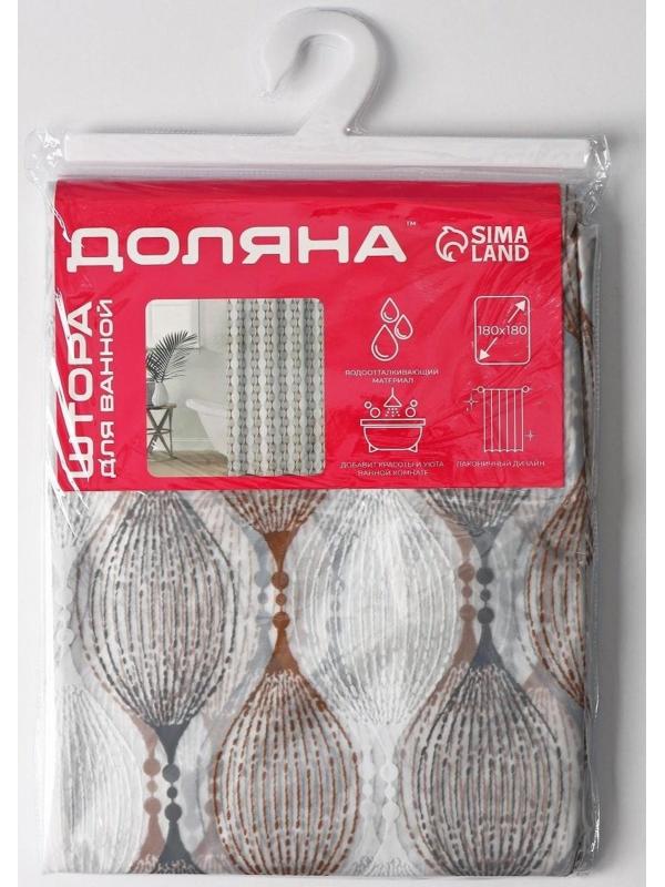 Штора для ванны Доляна «Капли», 180×180 см, EVA