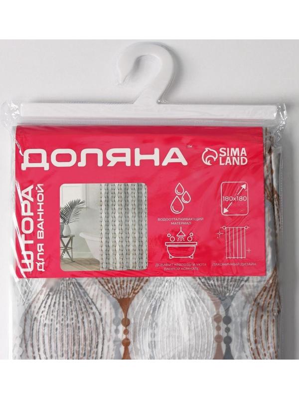 Штора для ванны Доляна «Капли», 180×180 см, EVA