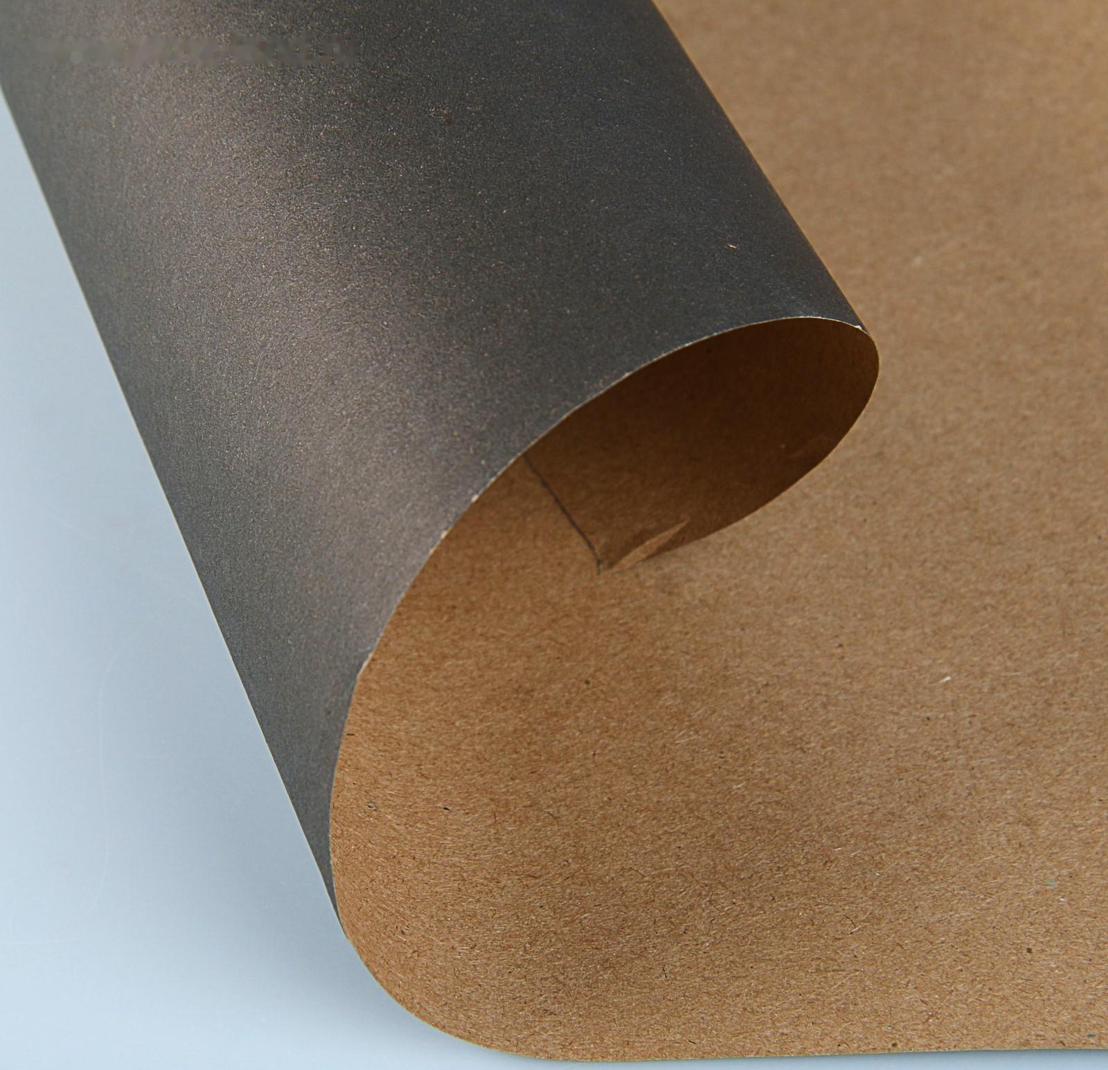 Бумага для декора и флористики, крафт, «Чёрный янтарь», черная, однотонная, односторонняя, рулон 1шт., 0,7 х 10 м