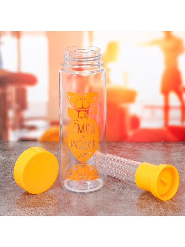 Бутылка для воды «Лимон+Вода», 500 мл