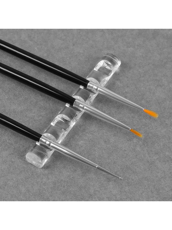 Подставка для маникюрных кистей, 5 секций, 8 × 1 см, цвет прозрачный