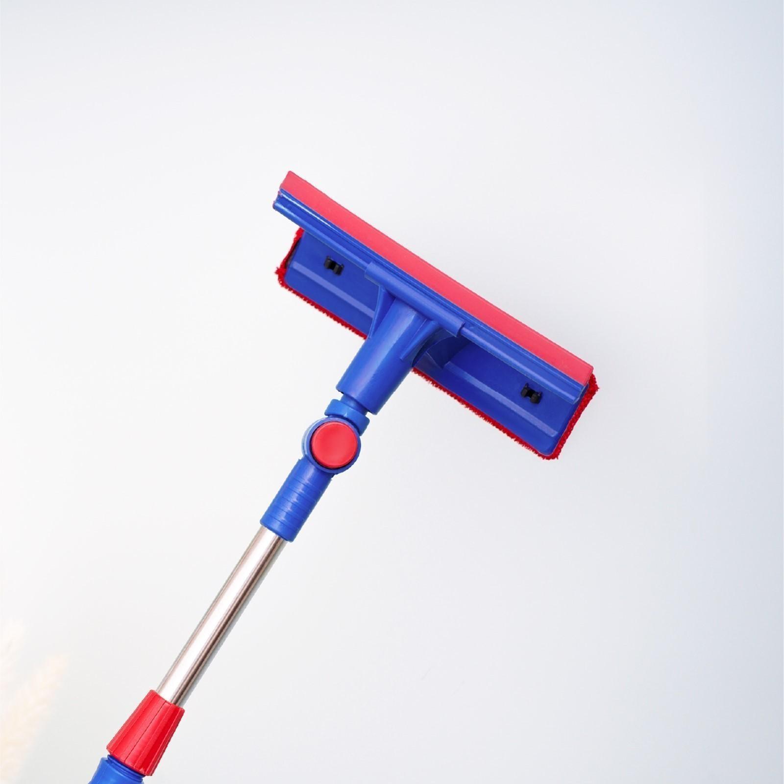 Окномойка с телескопической стальной ручкой и сгоном Доляна, 18×8×55(83) см, полиэстер