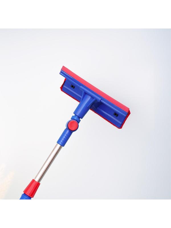 Окномойка с телескопической стальной ручкой и сгоном Доляна, 18×8×55(83) см, полиэстер