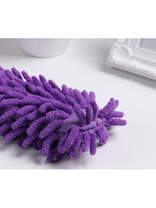 Щётка для уборки гибкая 57×6 см, двусторонняя букля, цвет МИКС