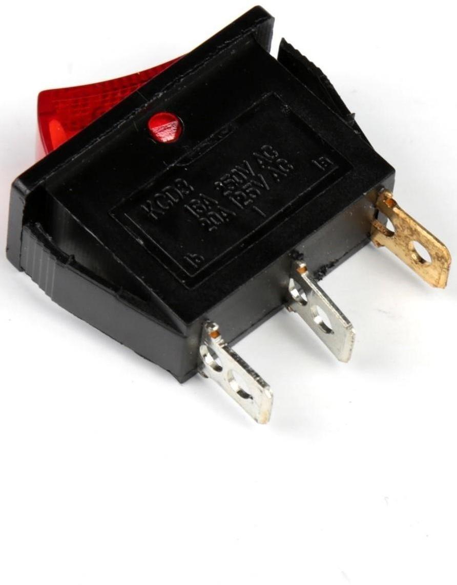 Кнопка - выключатель, прямоугольный, с подсветкой