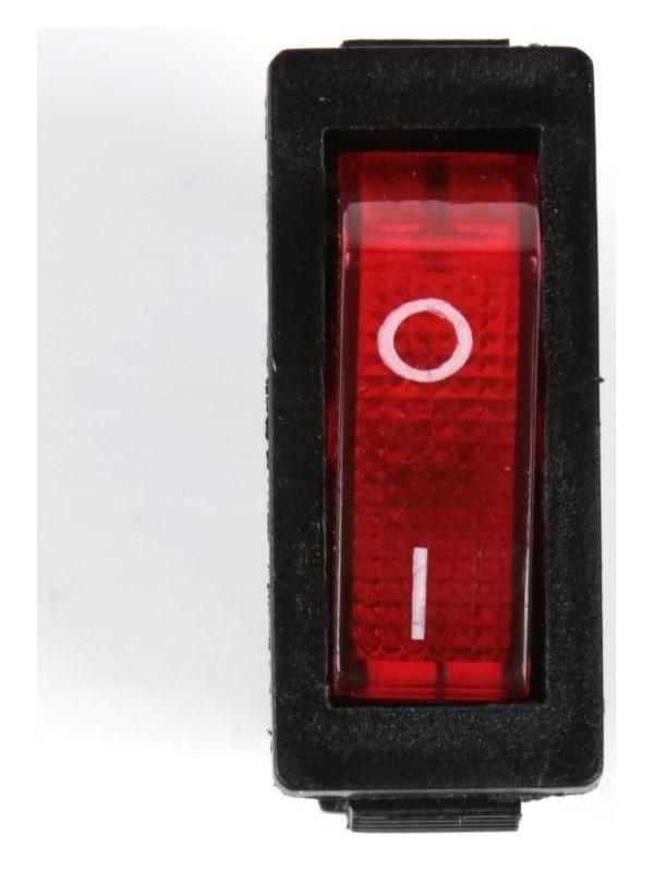 Кнопка - выключатель, прямоугольный, с подсветкой