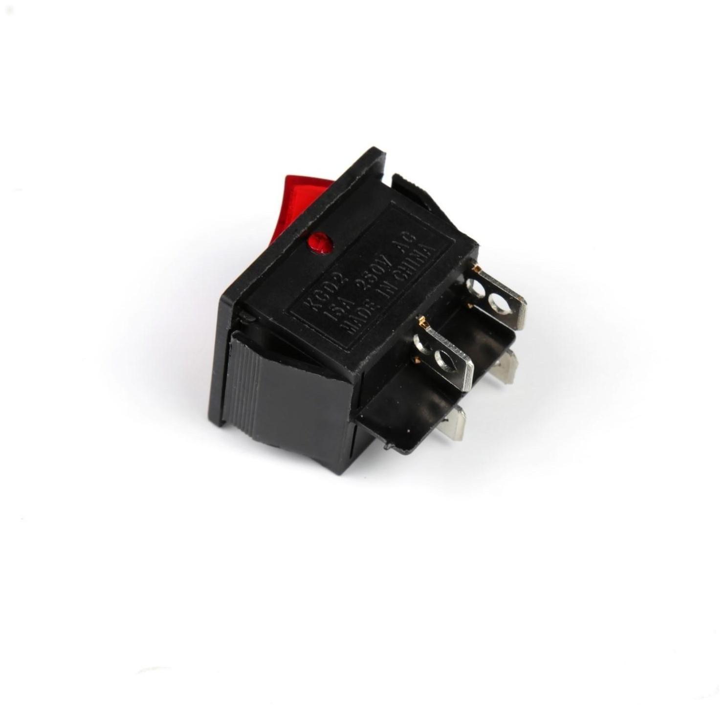 Переключатель, квадратный, с подсветкой, микс