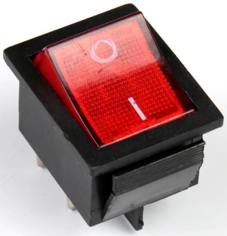 Переключатель, квадратный, с подсветкой, микс