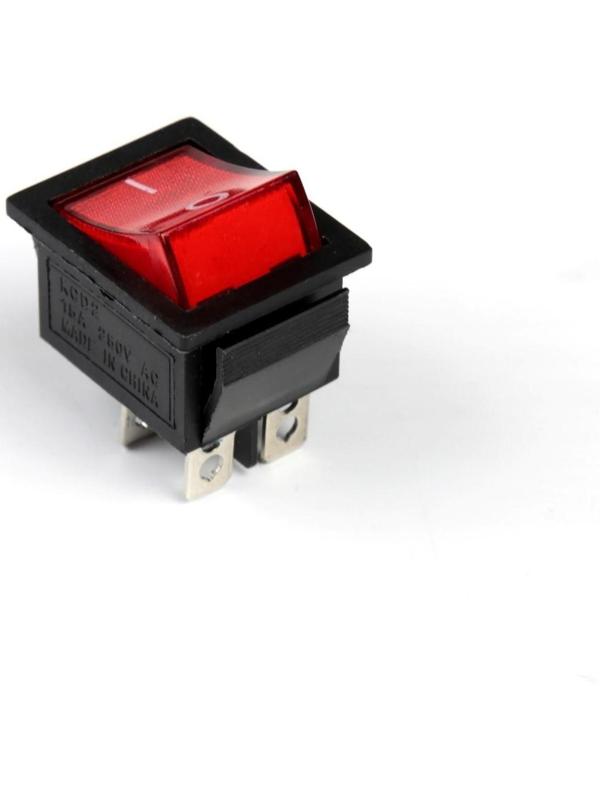 Переключатель, квадратный, с подсветкой, микс