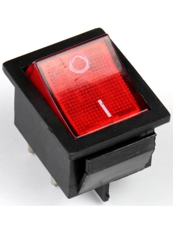 Переключатель, квадратный, с подсветкой, микс