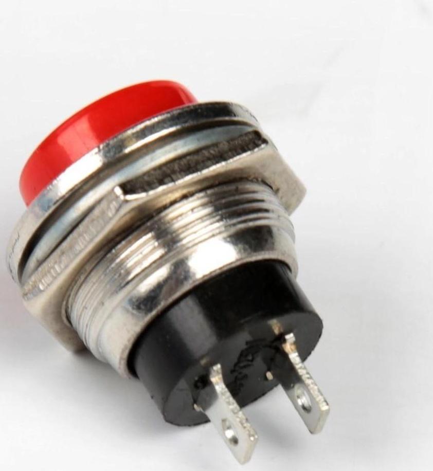 Кнопка - выключатель, без подсветки, МИКС